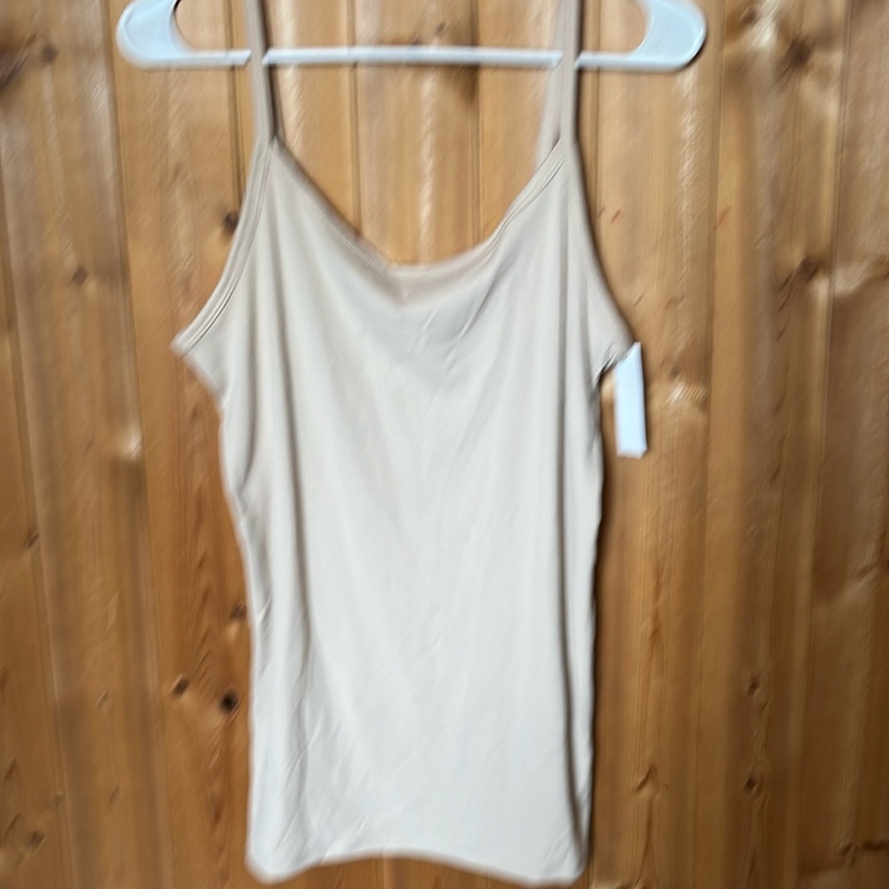 NWOT Ribbed Cami XL Beige